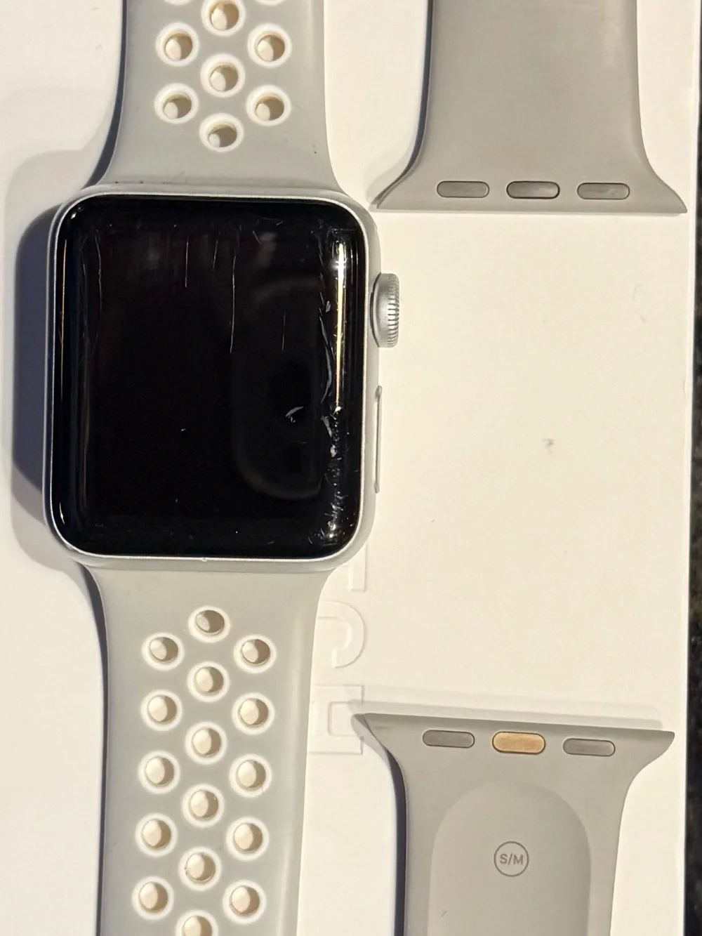 Apple Watch in White with Light Gray Band